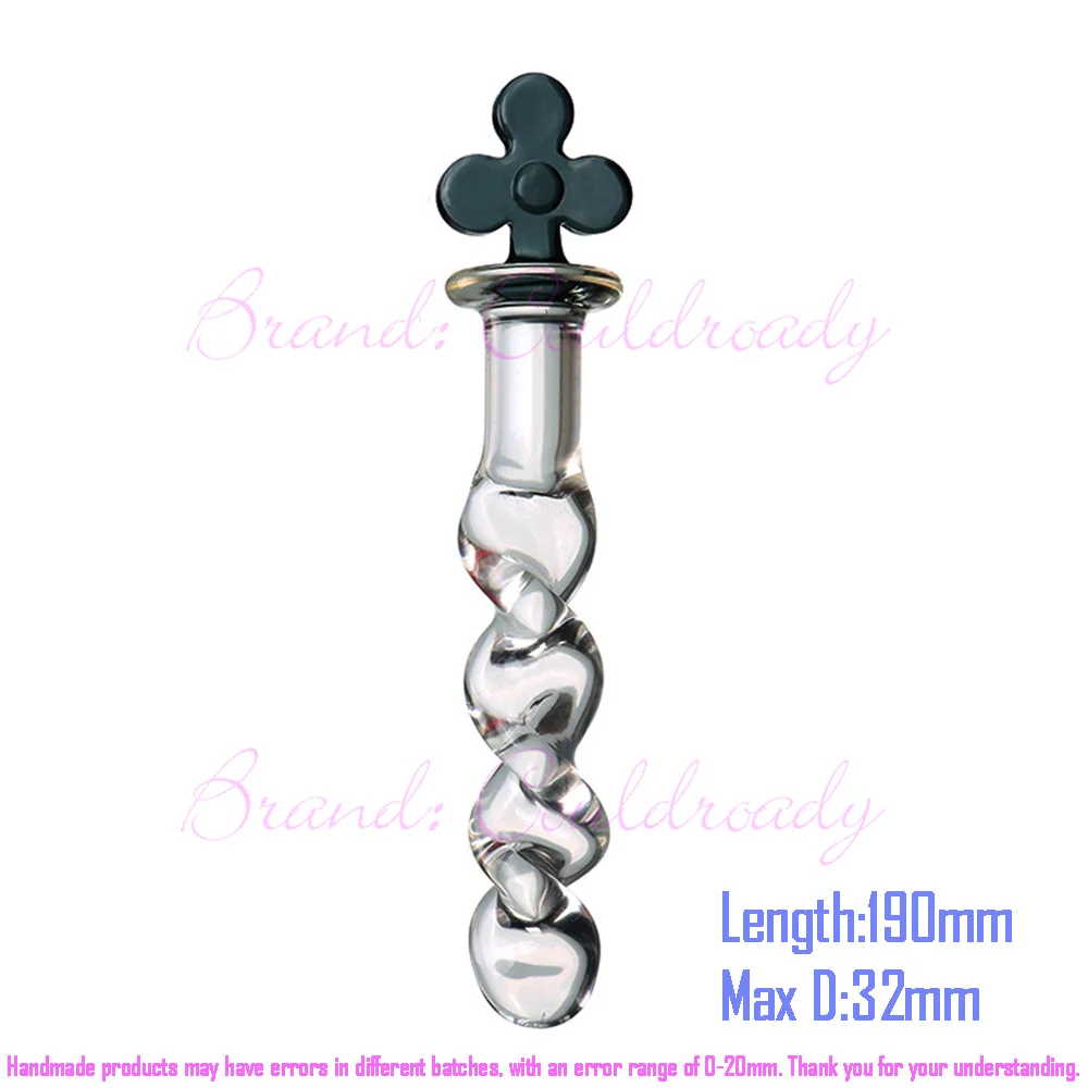 Crystal Glass Dildo Heart Buttplug Vaginal Anal Stimulation Beads Penis For Women Anus Plug Sex Toys