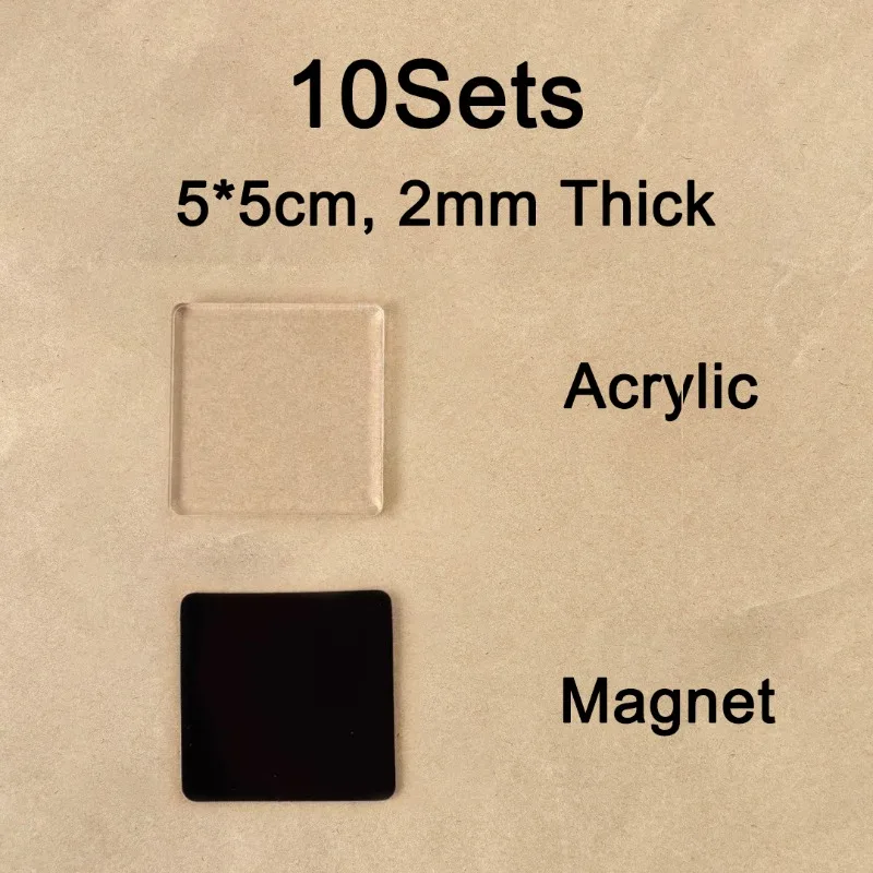 Handmade DIY Craft Kit: Clear Acrylic Magnetic Sheets