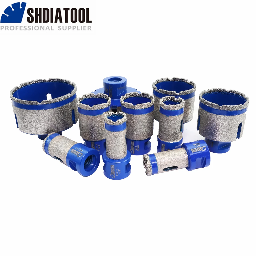 SHDIATOOL M14 20/25/35/50/68mm Diamond Core Drill Bits Milling Finger Bits Tile Marble Granite Ceramic Hole Saw Drilling Crown