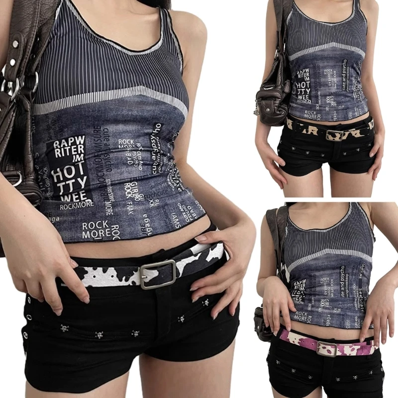 

Черно-белый женский ремень с коровьим рисунком Ваш наряд с этим шикарным аксессуаром Holiday Party House