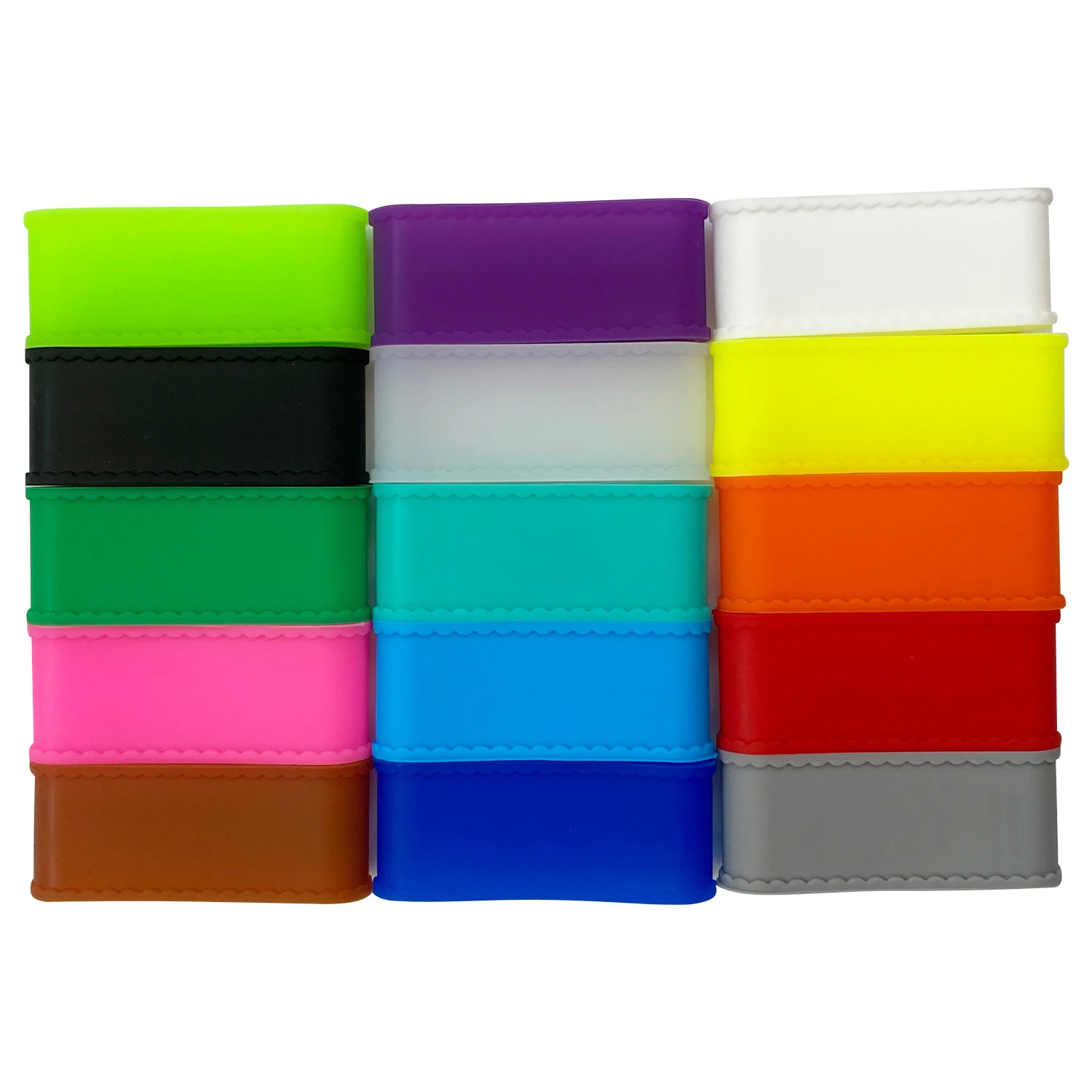 15PCS Tennis racket handle, silicone ring, multi-color fixed tennis grip, rubber ring