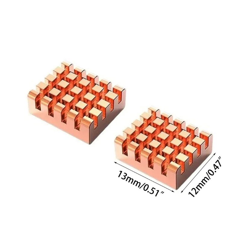PC 노트북 CPU GPU VGA VRAM VRM 12x13x5mm 냉각용 순수 구리 방열판 세트