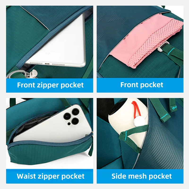 Camping Backpack Large Capacity Climbing Trekking Hiking Mountaineering Shoulder Bag Waterproof Women Men Outdoor Travel Bag 40L 5