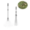 Garden Leaf Rake Expandable Cleaning Leaves Sticks and Debris Telescoping Handle Lightweight for Flower Beds Roof Gardening Yard 1