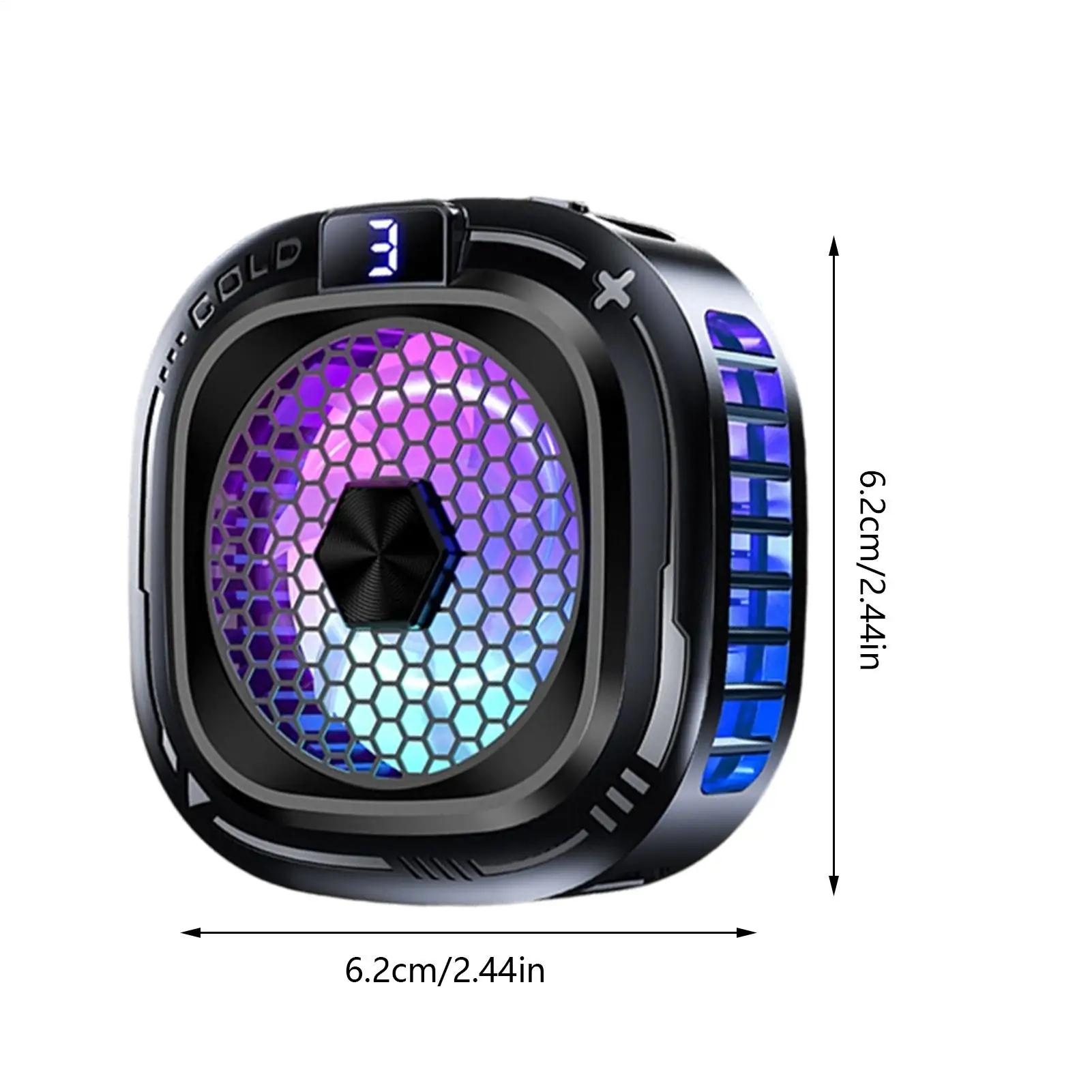 폰 쿨러 10W 마그네틱 스마트폰 히트싱크 3단계 스마트폰 냉각 팬 RGB 조명 포함 게임 라이브 스트리밍 비디오용