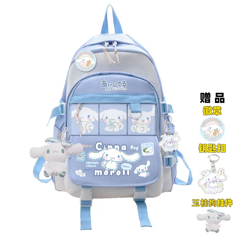 artbox sanrio Cinnamoroll Blue and Pink Canvas 2-Way full size Backpack Buy Sanrio Cinnamoroll Heart Buckle Flap Square Backpack at  main image 4
