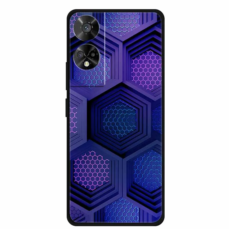 Lovely TPU Soft Silicone Painted Cat Phone Back Cover - 6.78  Coque