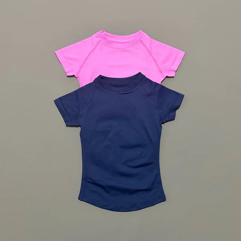 HISTELLO Sport Short Sleeve Top Seamless Yoga Leotard Clothing Women Running Sports T Shirt Workout Shirts Fitness Sports Vest