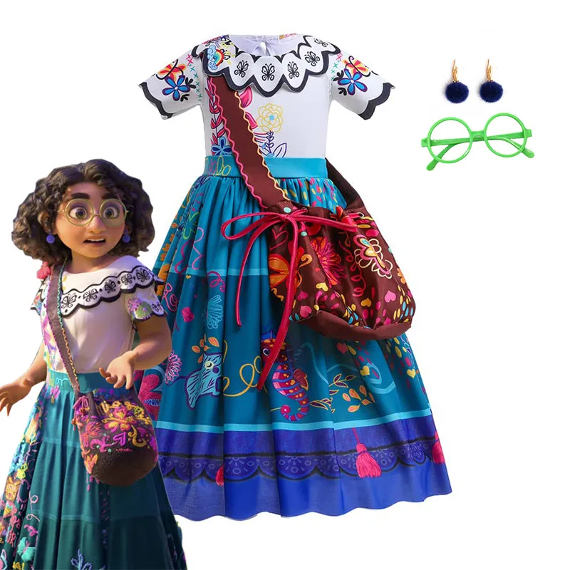 Disney Encanto Costume abito da principessa per bambina felpa con cappuccio  per bambini zotela Cosplay carnevale festa di compleanno borsa per vestiti  per ragazze di natale - AliExpress