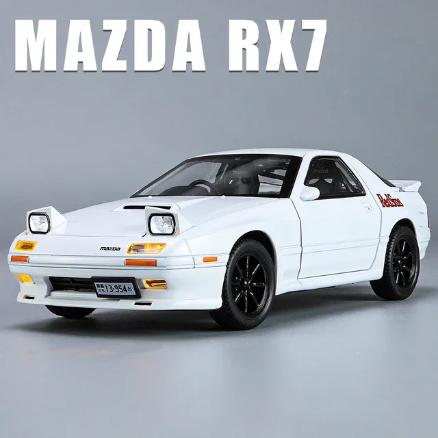 

1:24 Mazda RX7 RX-7 Supercar Alloy Car Diecasts & Toy Vehicles Car Model Sound and light Pull back Car Toys Children's Gifts