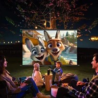 XIAOHUI Anti-light Thick HD Projector Screen 16:9 No-hole Wall-mounted Home Projection Screen 60/72/84/92/100/110/120/133inch - Image 6