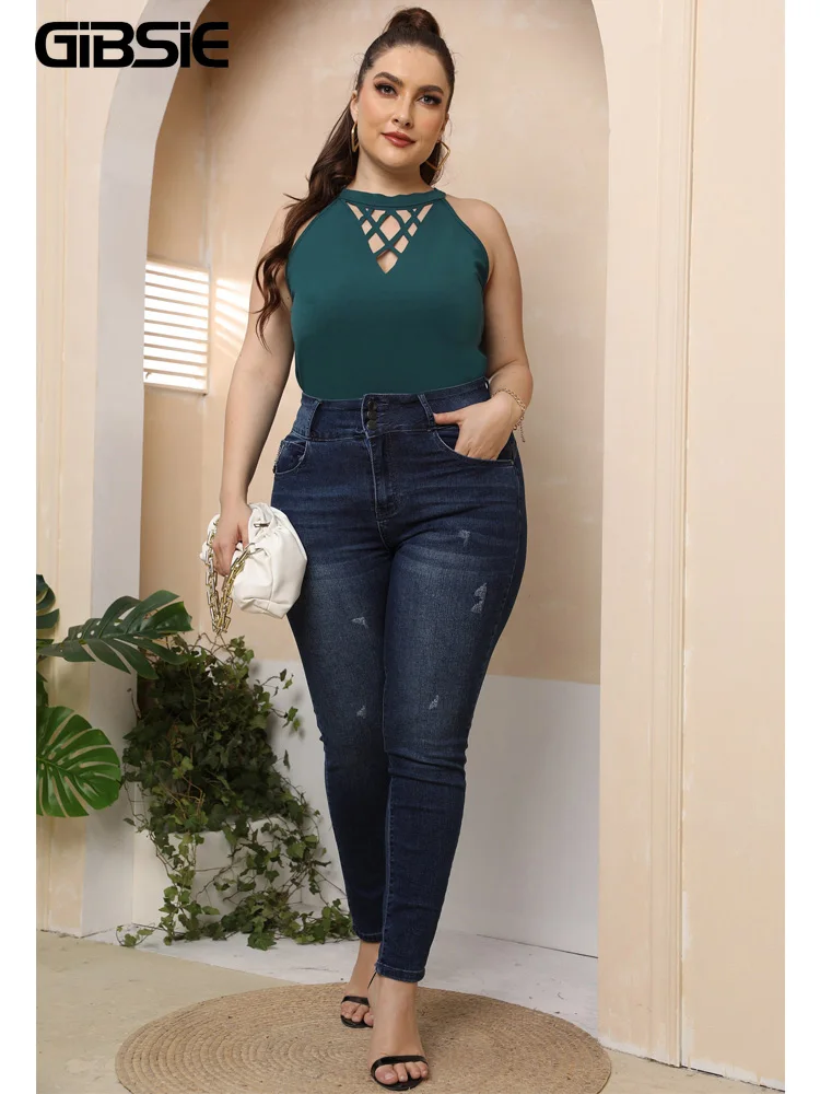 Neck Halter Tops Women xxxl 4xl 