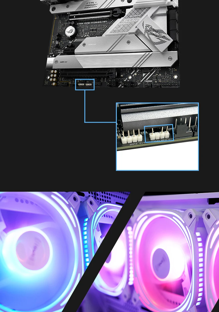 Description Picture 6 of itemAigo Z12 Computer Case Fan Reverse Ventoinha PC 120mm Rgb Fan Cooler 4pin PWM CPU Cooling Fan 3pin5v Argb 12cm Ventilador