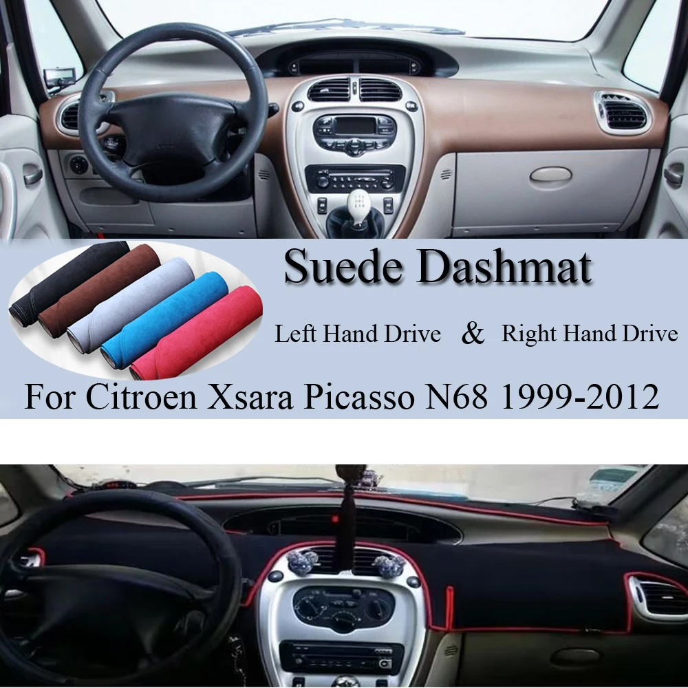 

Suede Leather Dashmat Dashboard Cover Pad Dash Mat Carpet Car Accessories Sunshades For Citroen Xsara Picasso N68 1999-2012