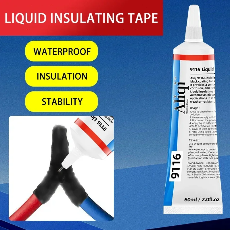 Insulating Tape 15/60ml Liquid Insulating Electrical Tape Waterproof High-Temperature Resistant Electrical Wire Cable Coat Glue