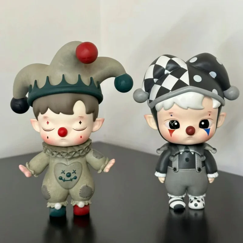 HACIPUPU Cute Clown Figure Black and White Silence Sad Lonely Big Hat Boy Baby Kawaii House Decoration Designer Toy Gift designer s bedroom study decoration creative wall lamp modern and simple irregular glass wall lamp nordic living room backgr