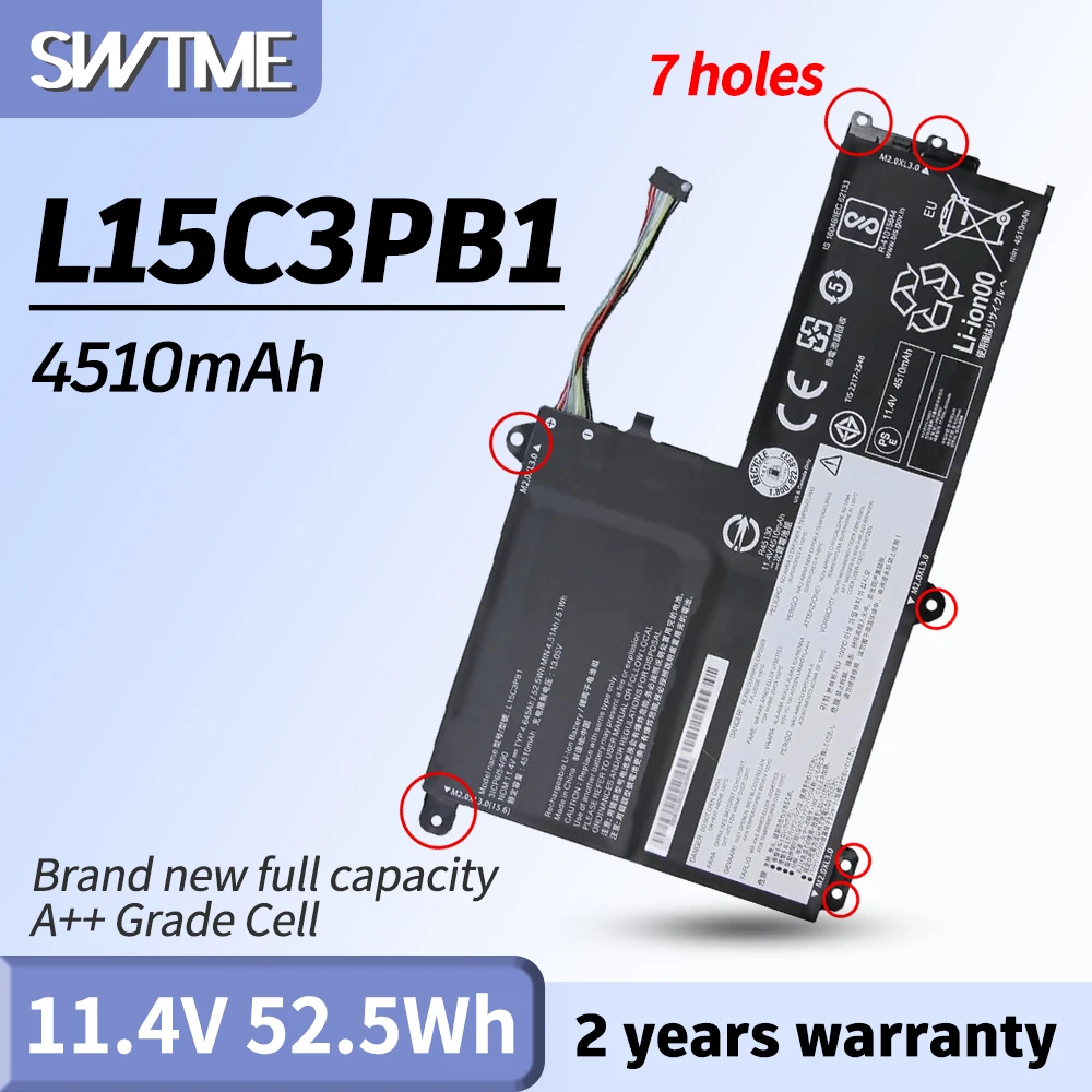 

Аккумулятор для ноутбука Ideapad 330S 330S-14IKB 330S-14AST 330S-15ARR 330S-15AST 330S-15AST 330S-15IKB GTX1050 L15L3PB0 L15M3PB0