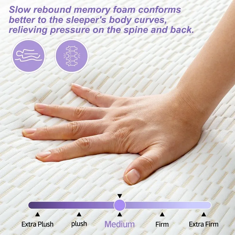 Folding Mattress Twin XL Tri-Fold Gel Memory Foam Mattress Topper with Breathable & Washable Cover 4 Inch Foldable