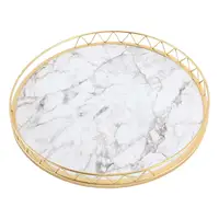 Desk Organizer Tray Candle Platter Round Home Solution Vanity Decorative Tray for Parties Home Kitchen and Home Restaurant 2