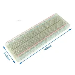 Mini Universal Solderless PCB Breadboard (830 transparent)