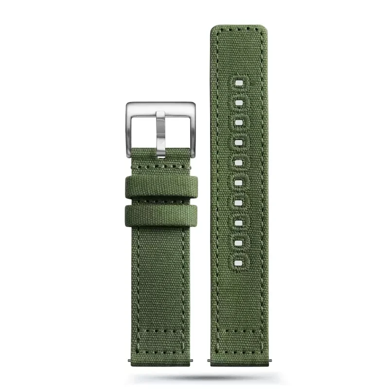 Quick Release Canvas Nylon Watch Strap with Brushed Buckle