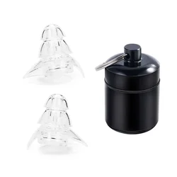 Soft Silicone Reusable Noise Cancelling Earplugs for Sleep, Concerts, and Sports (Transparent)