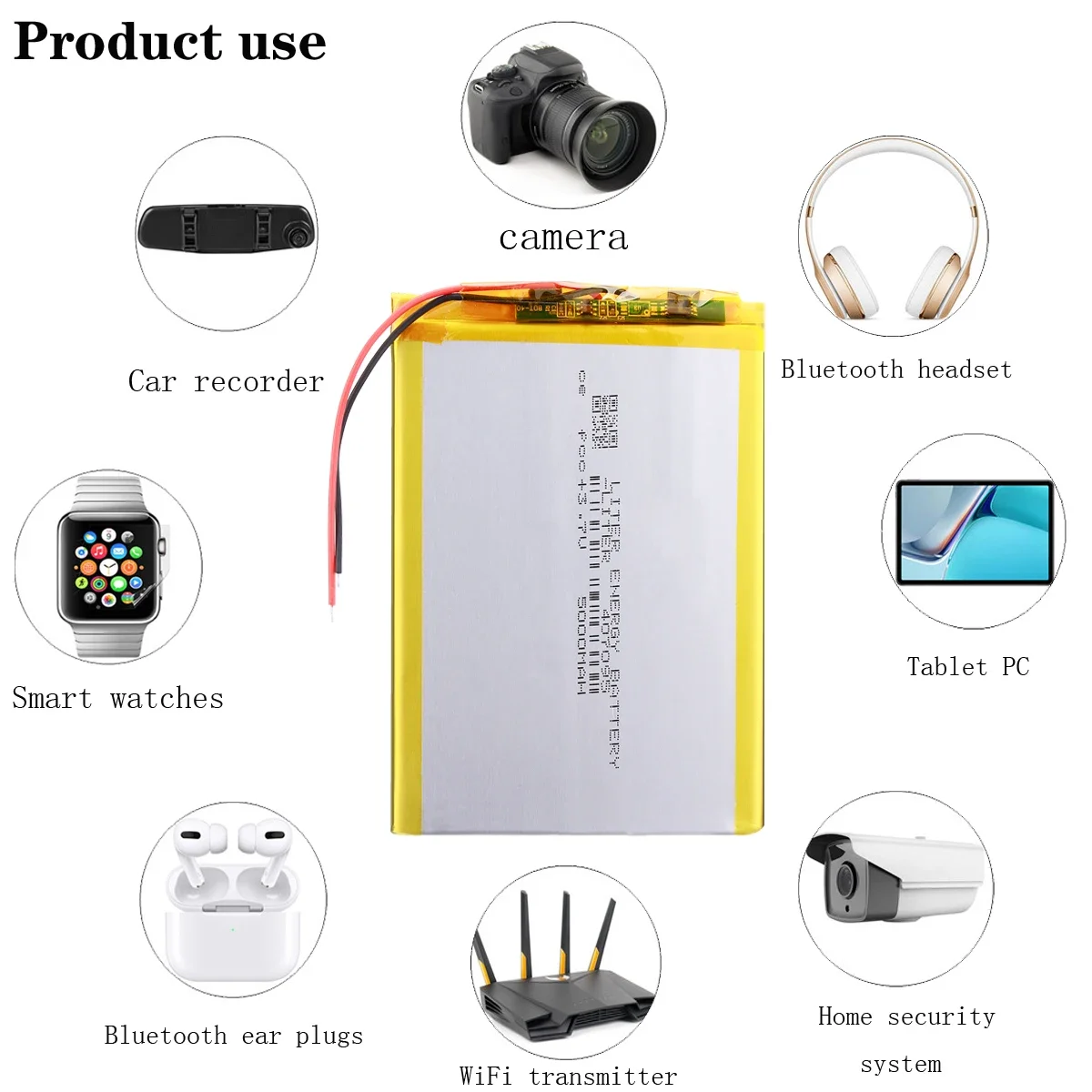 3.7V 5000mah Li-ion battery for tablet pc 7 inch MP3 MP4 [407095] replace High capacity