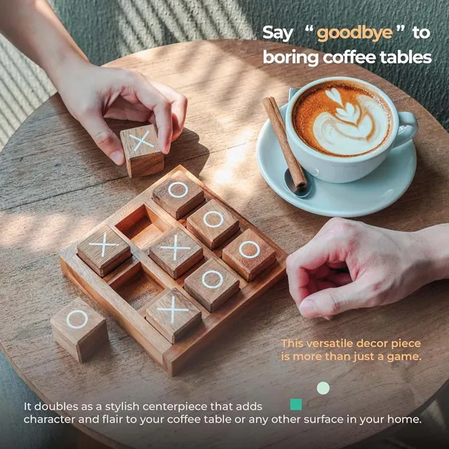 Wooden Chessboard Game Box XO Chess Training Concentration Logical Thinking Parent-child Interactive Tabletop Game Kids Gifts 2