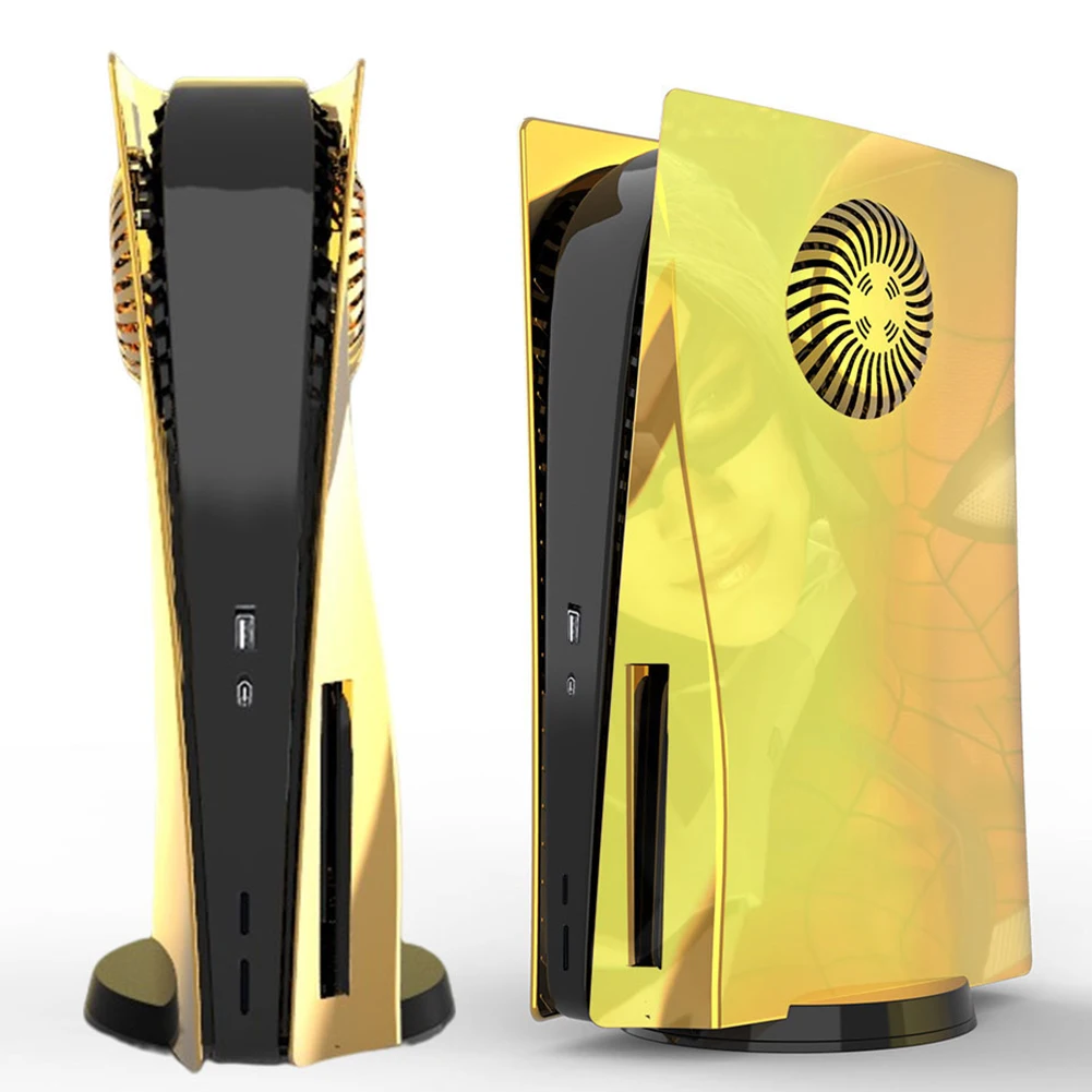Placcatura Galvanica Oro Console Skin Cover Fai Da Te Console Plate Per Playstation 5 Ps5 Faceplate Sostituzione Shell Case Game Plate Cover