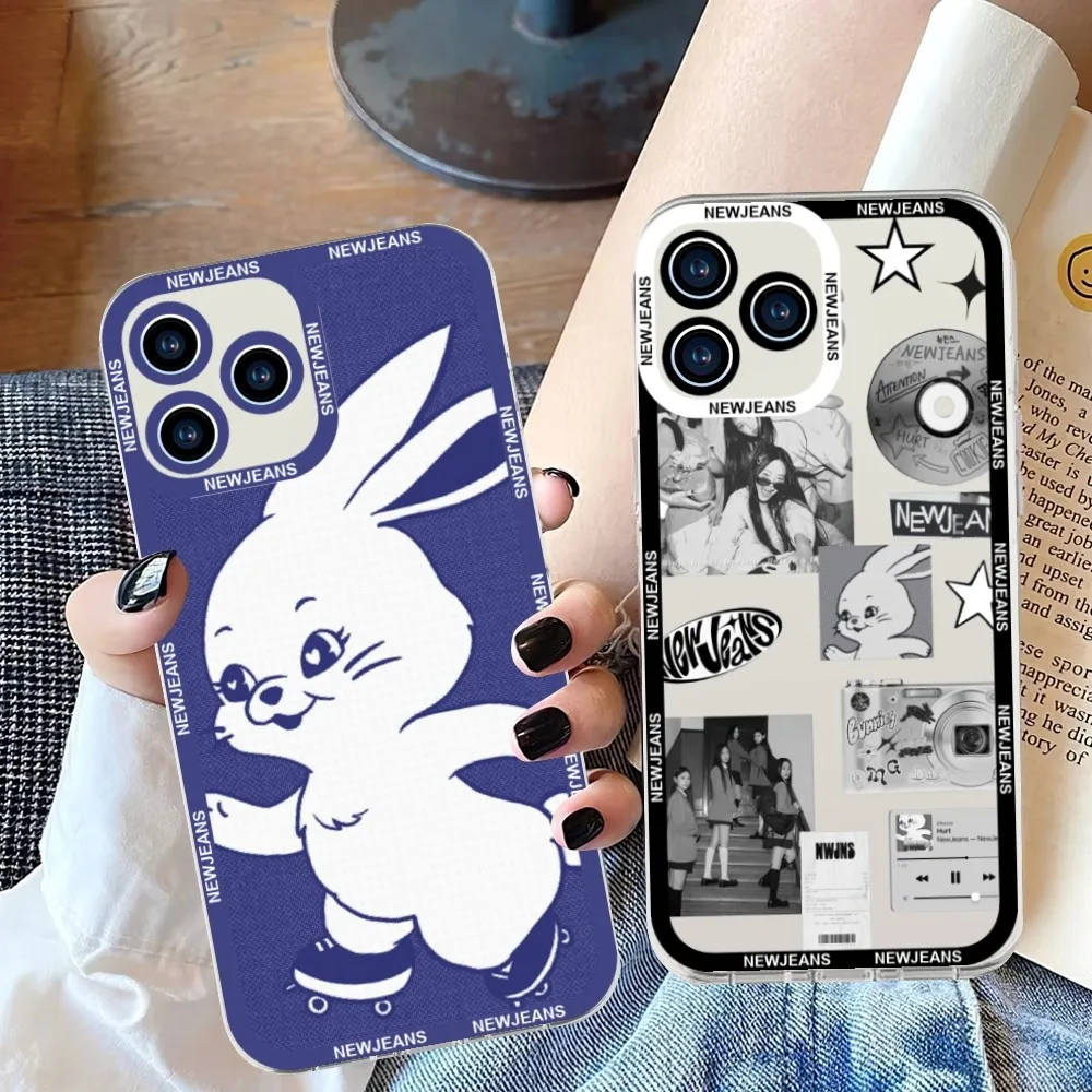 Kpop Nuova Custodia Per Telefono J-Jeans Per Iphone 11 12 Mini 13 14 Pro Max Guscio Trasparente