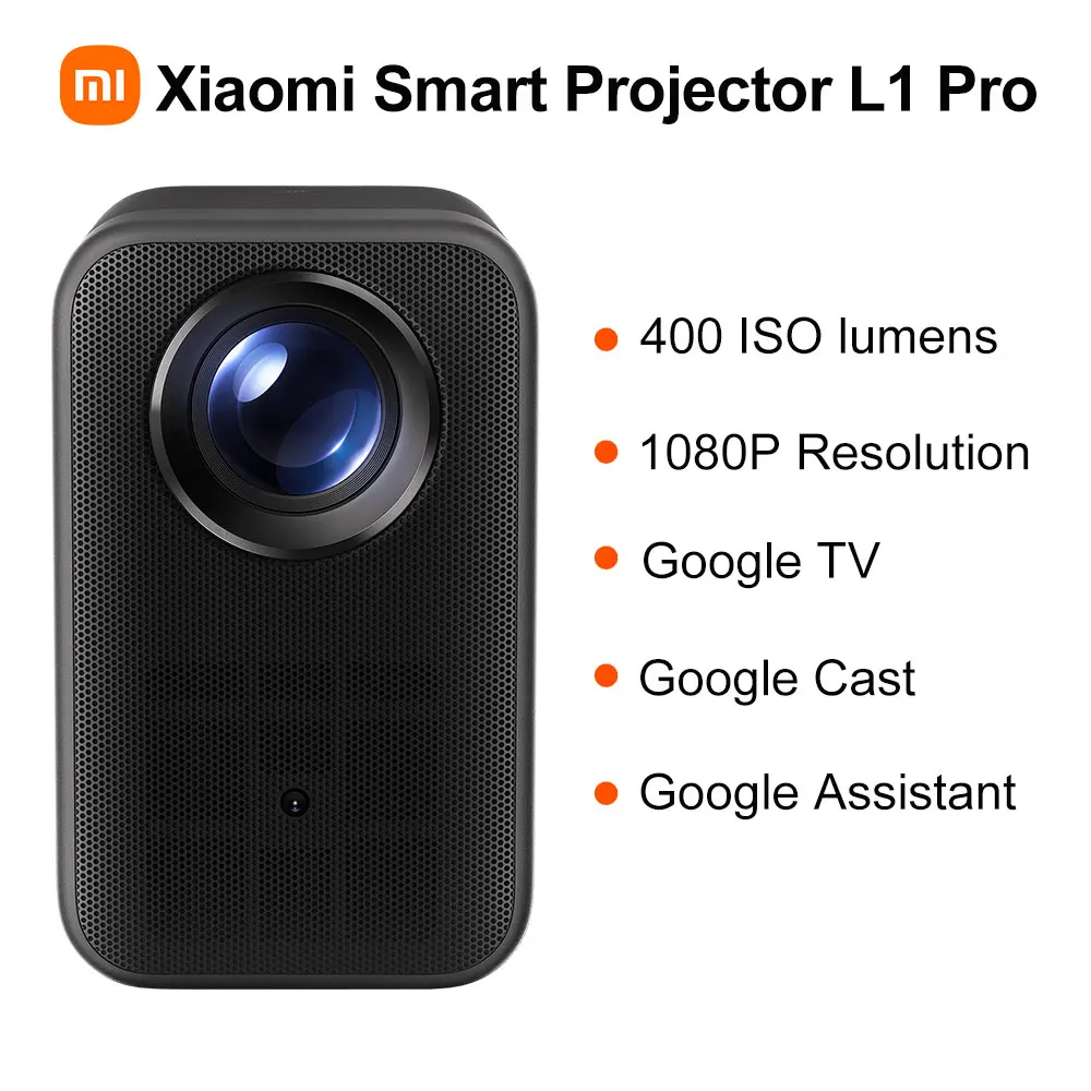 Xiaomi Smart Projector L1 Pro,Google TV 400 ISO Lumens,1080p
