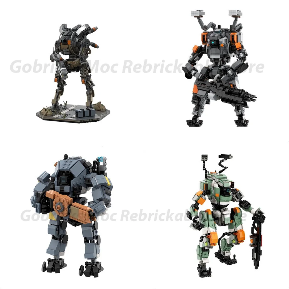 

Gobricks MOC Titanfalls Bricks Pioneer Titan Apex Titanfall 2 Northstar lon FS-1041 Mecha Robot Building Blocks Toys Gift