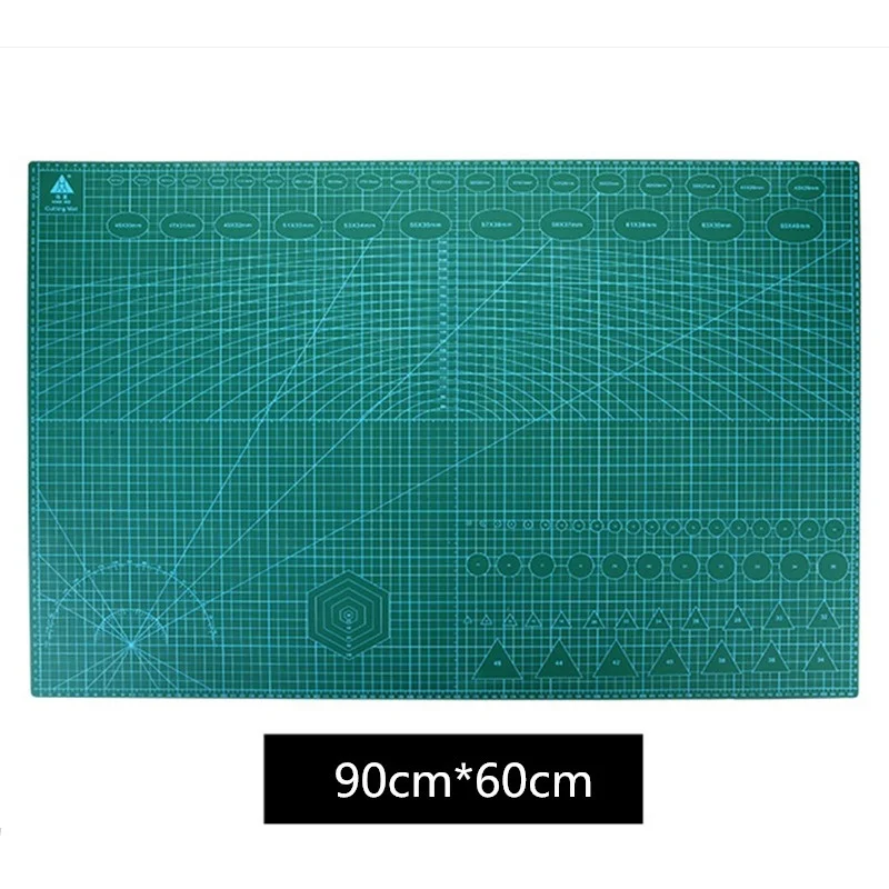 A1 A2 Green Cutting Mat Double-Sided Grid Soft Self-Healing Design Engraving Pad School Office Supply Carving Board a2 cutting board grid line self healing cutting board craft card multicolor double sided desktop manual cutting pad 60 45cm