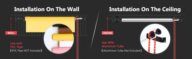 Sistema Supporto Sfondo Neewer Per Fotografia - Montaggio A Parete Con Rullo Singolo, Portata 10kg