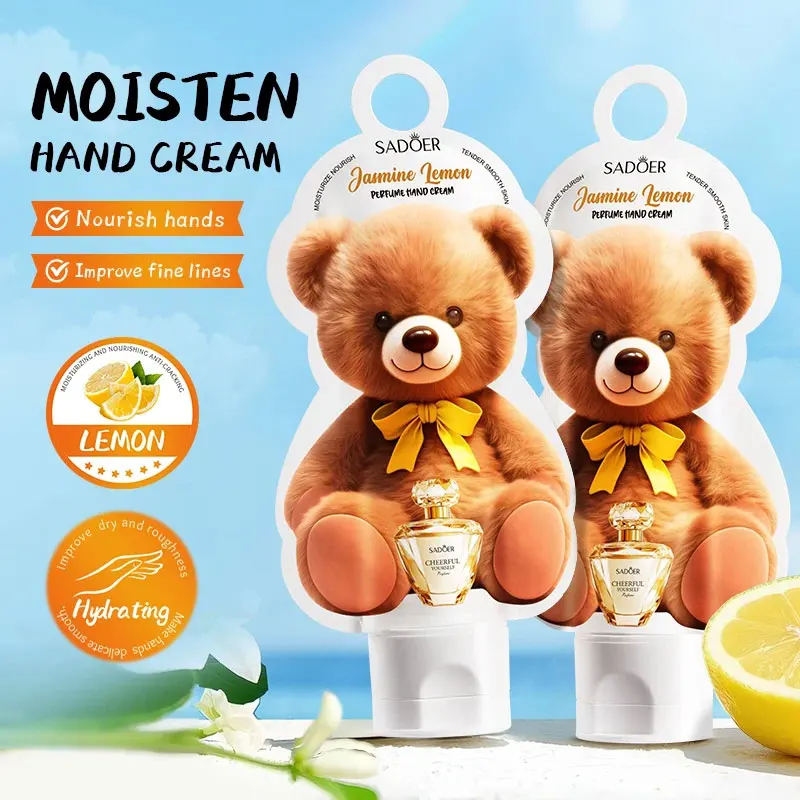 SADOER Strawberry Perfume Hand Cream Moisturizing Nourishing Anti Wrinkles Hydrating Cute Cartoon Hands Skin Care Prodcuts