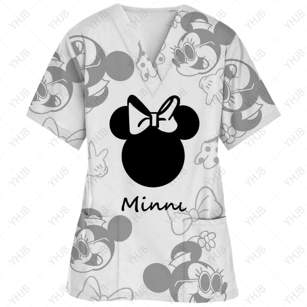 thumbnail image 1 of Camisetas de uniforme de enfermera, camisetas de Disney, camisetas de Mickey, ropa de mujer con bolsillos, camisetas de hospital, camisetas de Minnie Mouse, camisetas para mujer 2024, 1 of 5