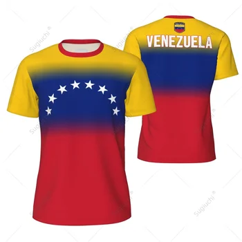 Sports Mesh T-shirt Venezuela Flag For Running Bike Soccer Tennis Football Fitness Tees 3D Printed Custom 1