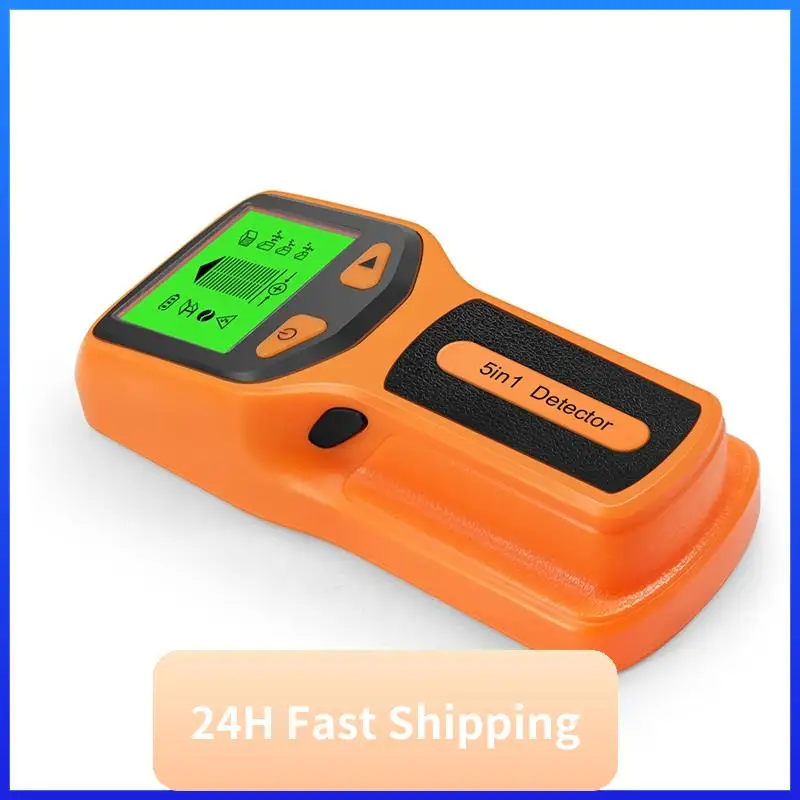 5 In 1 Wall Scanner Stud Detector Digital Handheld Wall Detector PVC Water Pipe Metal Finder Scanner Orange Easy To Use