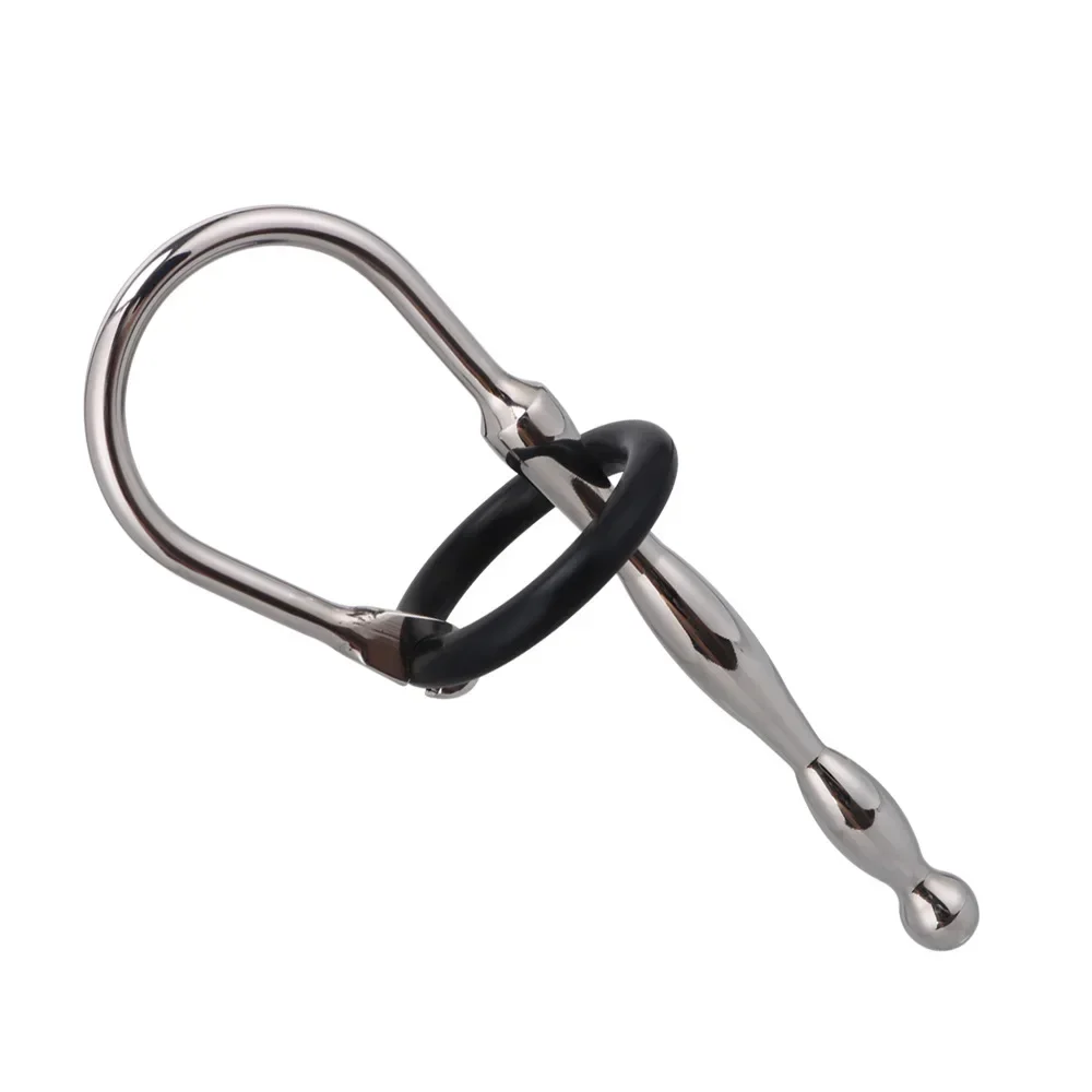 Urethral Dilator Silicone Urethral Dilator Male Masterbator Anal Sounds Urethral Dilators Catheters Alloy Metal Penis Plug Male Chastity Sex Toys Men Erotic Sex