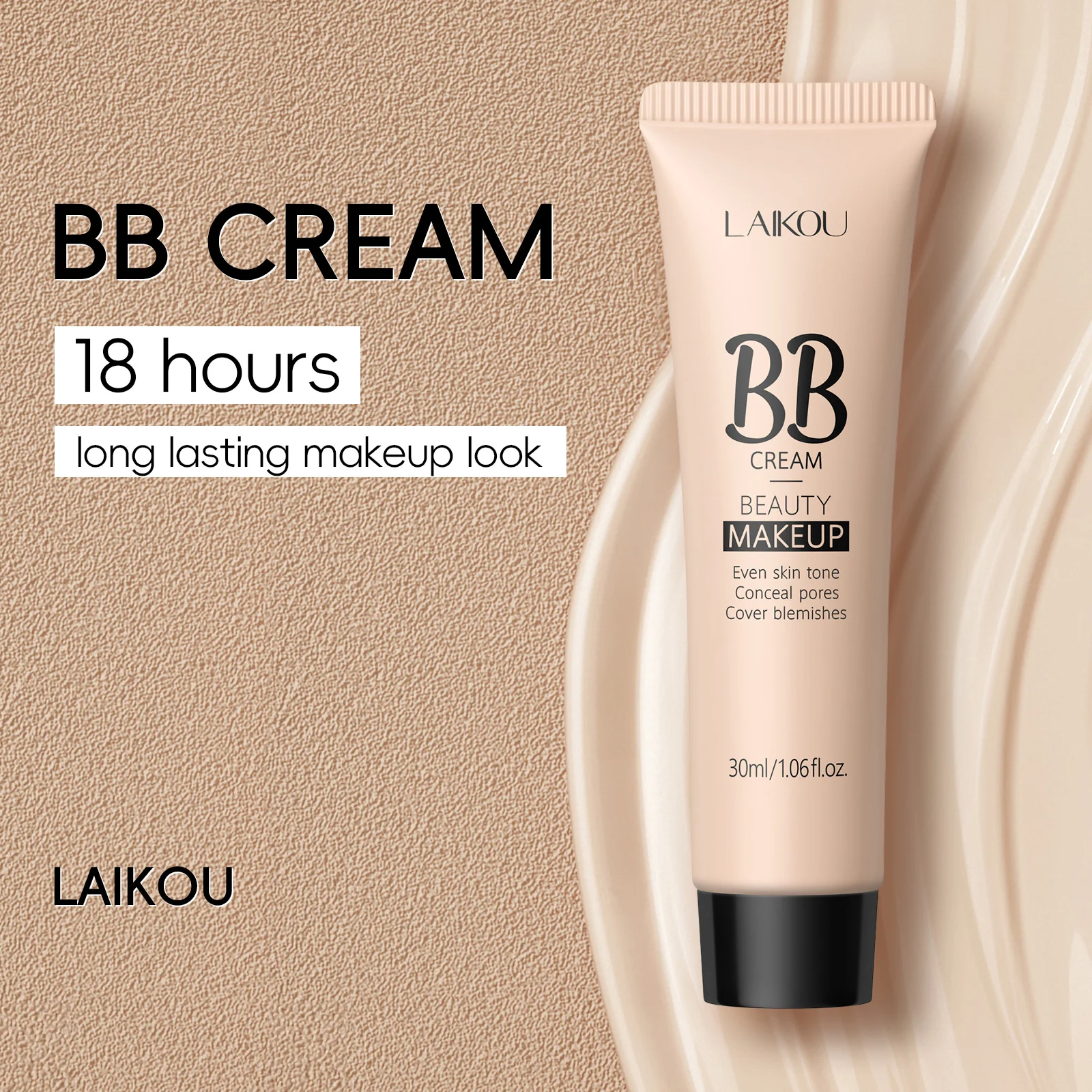 Waterproof BB Cream Full Coverage Liquid Foundation Long-Lasting Concealer & Illuminating Suitable for All Skin Types cosmetics bb cream