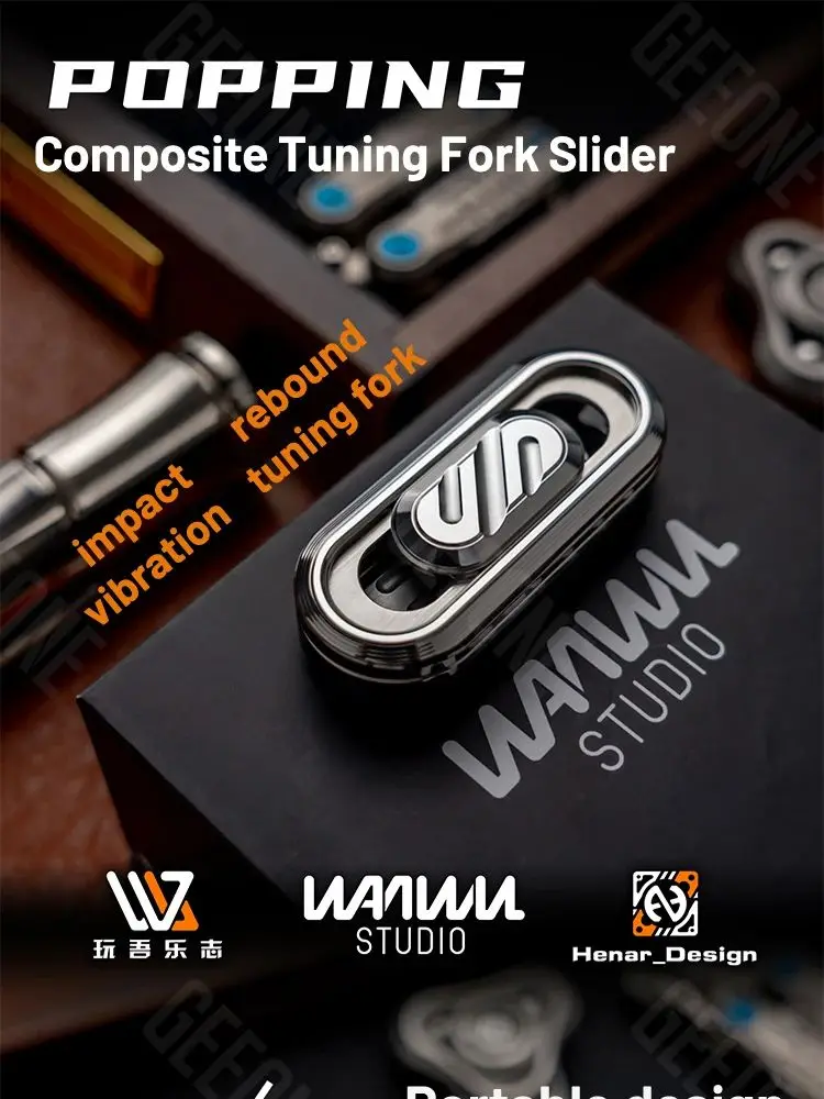 WANWU EDC ステンレス鋼 POPPING プッシュ スライダー フィジェット