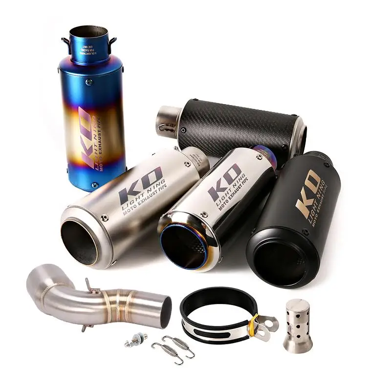 

51MM For Benelli BJ300GS 302R Motorcycle Exhaust Pipe Mid Link Tube Escape Muffler Tube Slip On With DB Killer