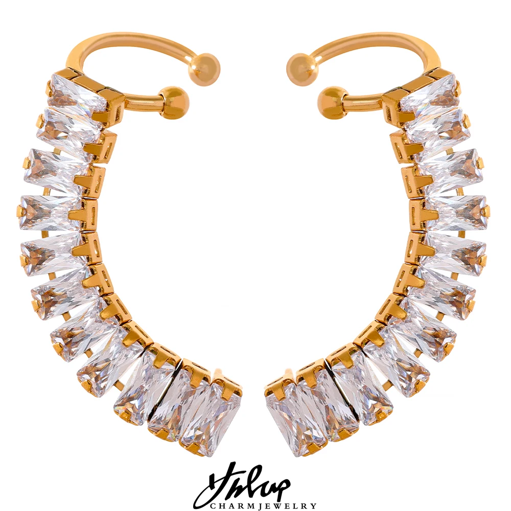 Elegant earrings plated with gold stainless steel earrings elegant charm jewelry women