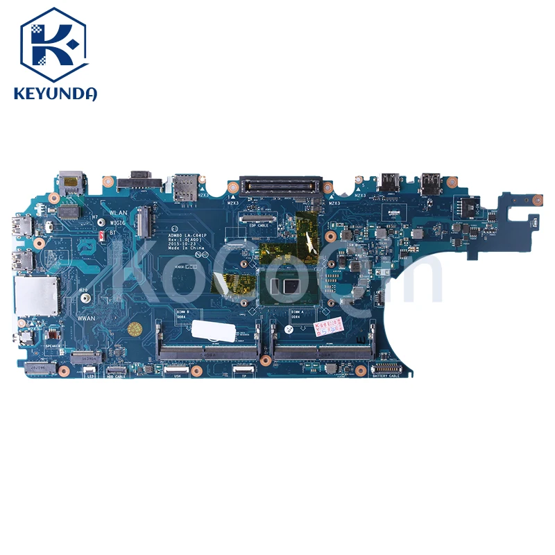 Placa-mãe portátil para dell latitude e5570 3510,