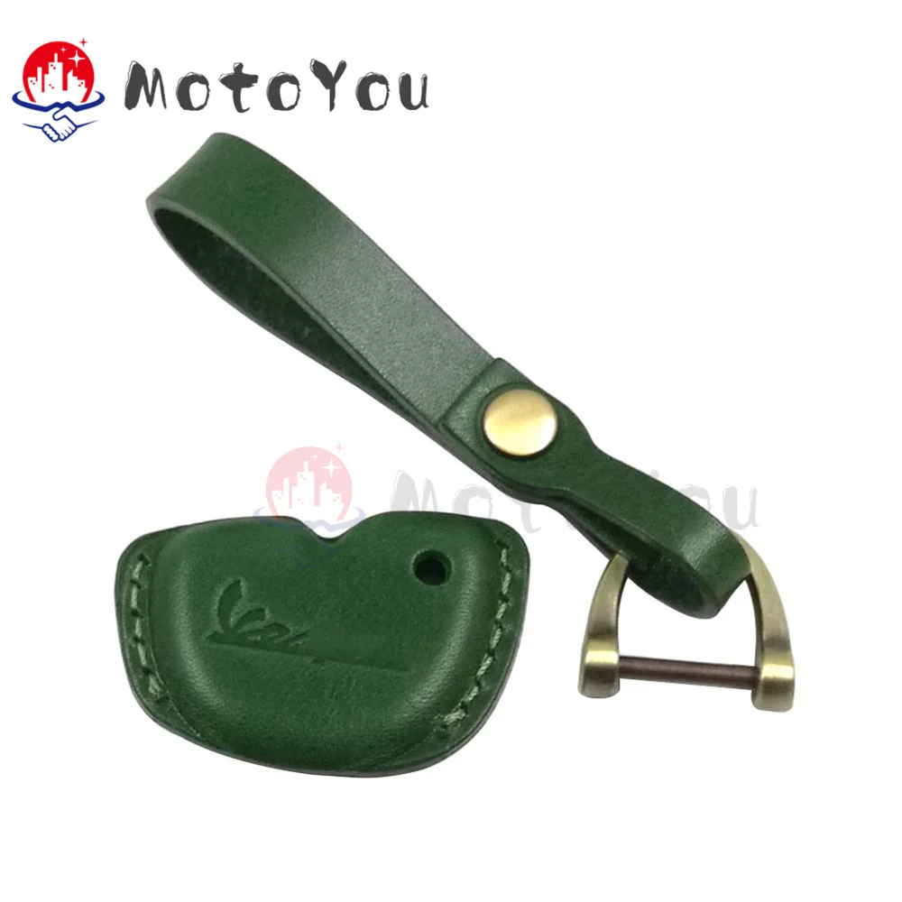 Motorcycle Key Case Leather Cover keyring keychain Accessories for All Vespa Model GTS LX LXV 50 125 250 300 GTS 300ie