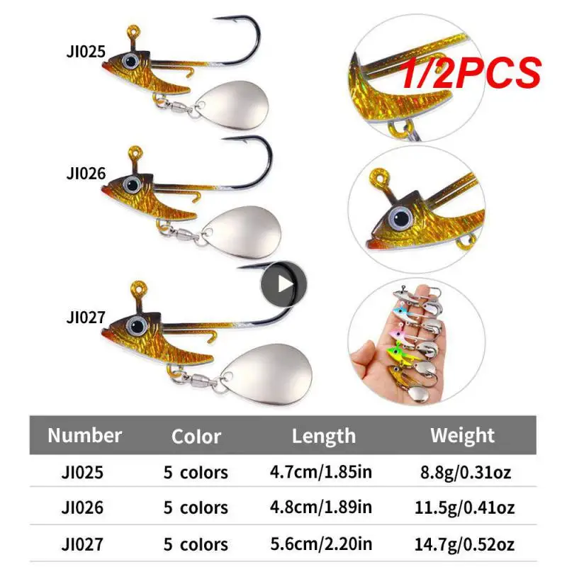 

1/2 шт. 10 г/7 г, искусственная приманка с крючком, свинцовый крючок с бионической приманкой в виде крови, металлические крючки с джиг-головкой, рыболовный крючок, светящийся рыбий глаз