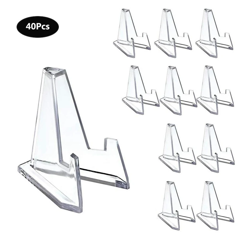 

40Pcs Commemorative Coin Display Rack, Decorative Bracket for Ancient Coins, Triple-Cornered Display Rack, Coin Rack