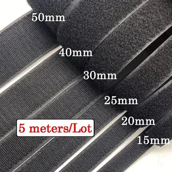 5M/Pair Hook Loop Tape Non-Adhesive Hook and Loop Sewing Fastener Tape Nylon Fabric Magic Tape For Sewing Accessories 20mm-50mm