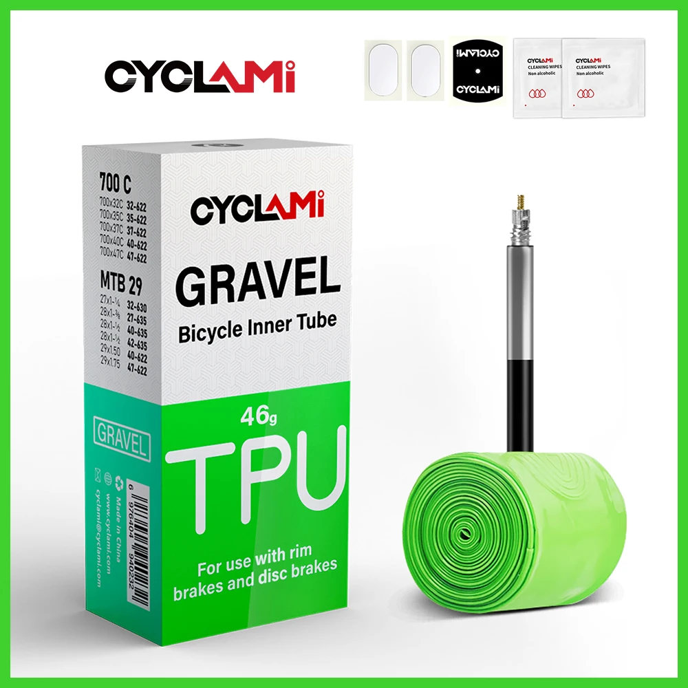 CYCLAMI ultraléger route vtt 29 vélo TPU chambre à air pneu français Valve FV 45mm pour gravier 700C 32C 35C 37C 40C 47C Super léger