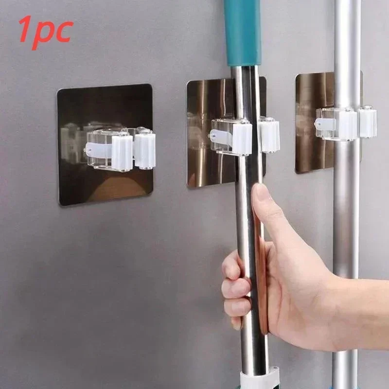 Adhesive Multi-Purpose Hooks 1pc for self adhesive hooks,multifunctional hooks,self adhesive wall hooks,heavy duty hooks,mop & broom holder,mop storage rack